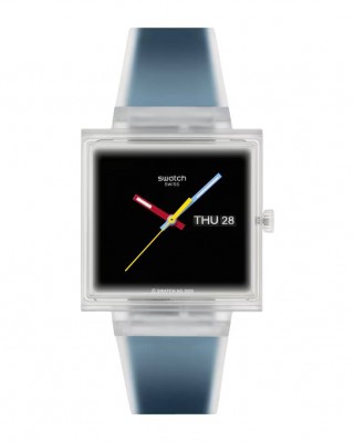 SWATCH WHAT IF...SEE THRU BLACK? Ρολόι Unisex Μαύρο Λουρί Σιλικόνης SO38K700