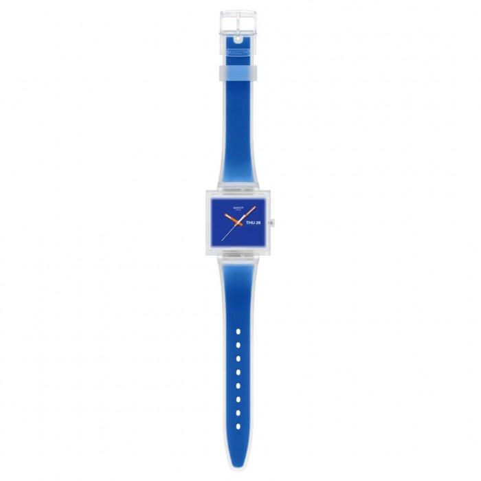 SWATCH WHAT IF...SEE THRU BLUE? Ρολόι Unisex Μπλε Λουρί Σιλικόνης SO38K701