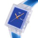SWATCH WHAT IF...SEE THRU BLUE? Ρολόι Unisex Μπλε Λουρί Σιλικόνης SO38K701