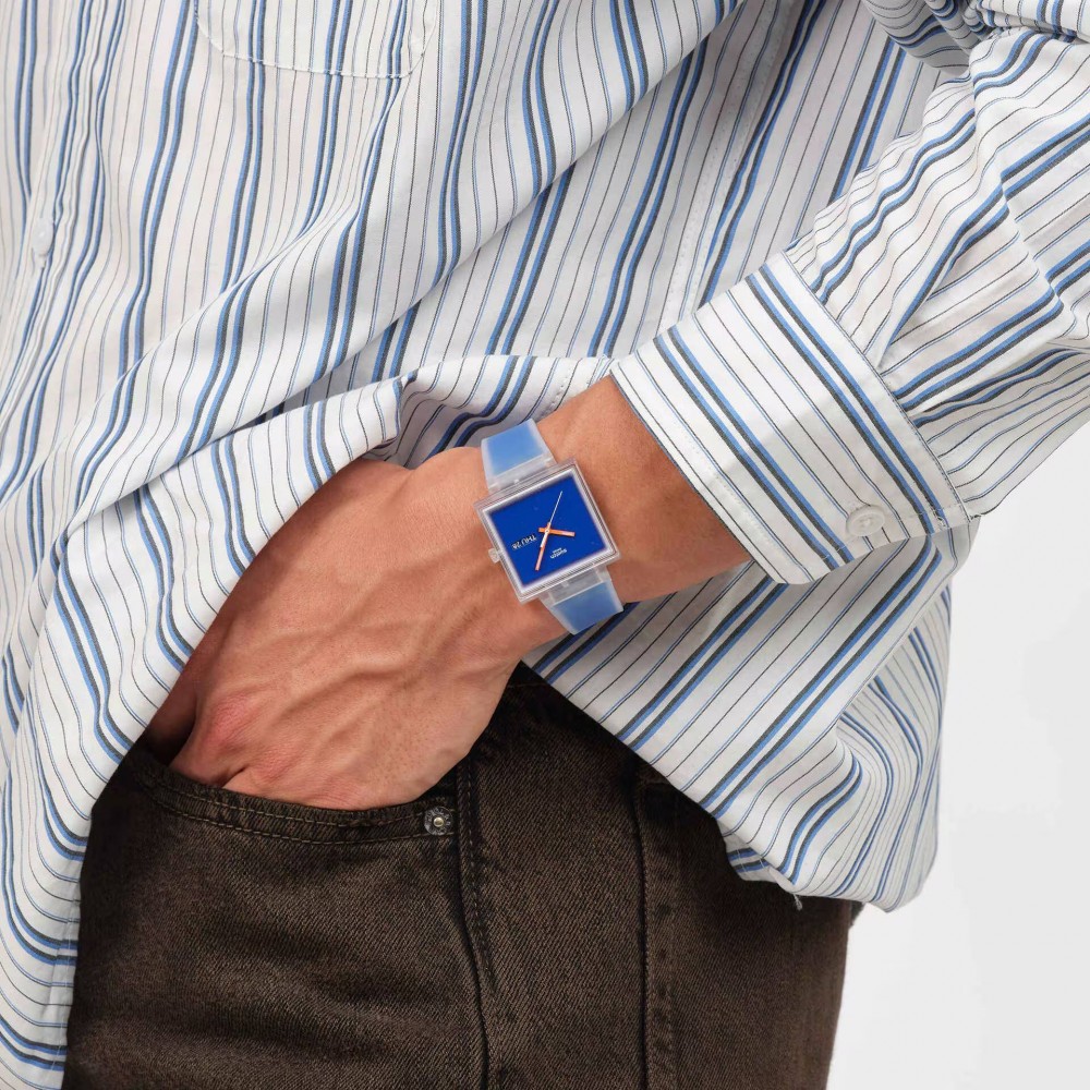SWATCH WHAT IF...SEE THRU BLUE? Ρολόι Unisex Μπλε Λουρί Σιλικόνης SO38K701