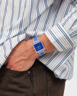 SWATCH WHAT IF...SEE THRU BLUE? Ρολόι Unisex Μπλε Λουρί Σιλικόνης SO38K701