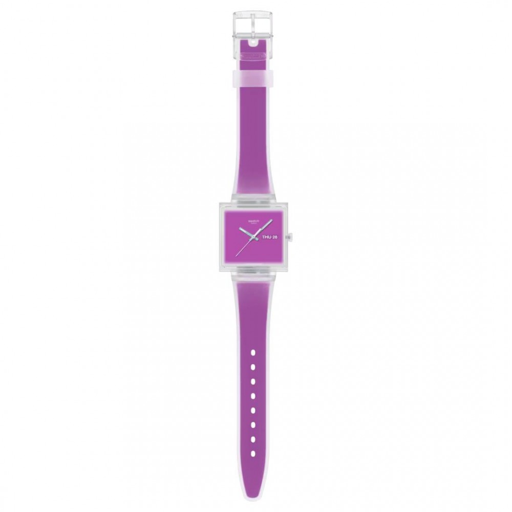 SWATCH WHAT IF...SEE THRU MAGENTA? Ρολόι Unisex Μωβ Λουρί Σιλικόνης SO38K705 SWATCH WHAT IF...SEE THRU MAGENTA? Ρολόι Unisex Μωβ Λουρί Σιλικόνης SO38K705