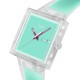 SWATCH WHAT IF...SEE THRU MINT? Ρολόι Unisex Μέντα Λουρί Σιλικόνης SO38K702