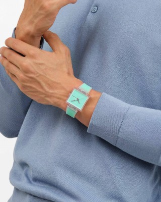 SWATCH WHAT IF...SEE THRU MINT? Ρολόι Unisex Μέντα Λουρί Σιλικόνης SO38K702