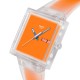 SWATCH WHAT IF...SEE THRU ORANGE? Ρολόι Unisex Πορτοκαλί Λουρί Σιλικόνης SO38K704