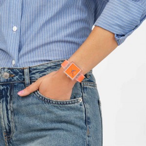 SWATCH WHAT IF...SEE THRU ORANGE? Ρολόι Unisex Πορτοκαλί Λουρί Σιλικόνης SO38K704