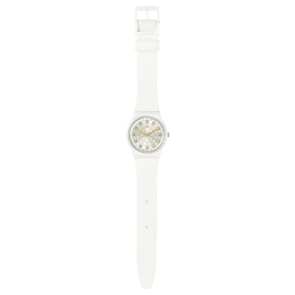 SWATCH Sparkle Shine Ρολόι λευκό λουράκι σιλικόνης SO31W109