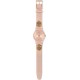 SWATCH EMBROIDERY Pink Synthetic Leather Strap SUOP108