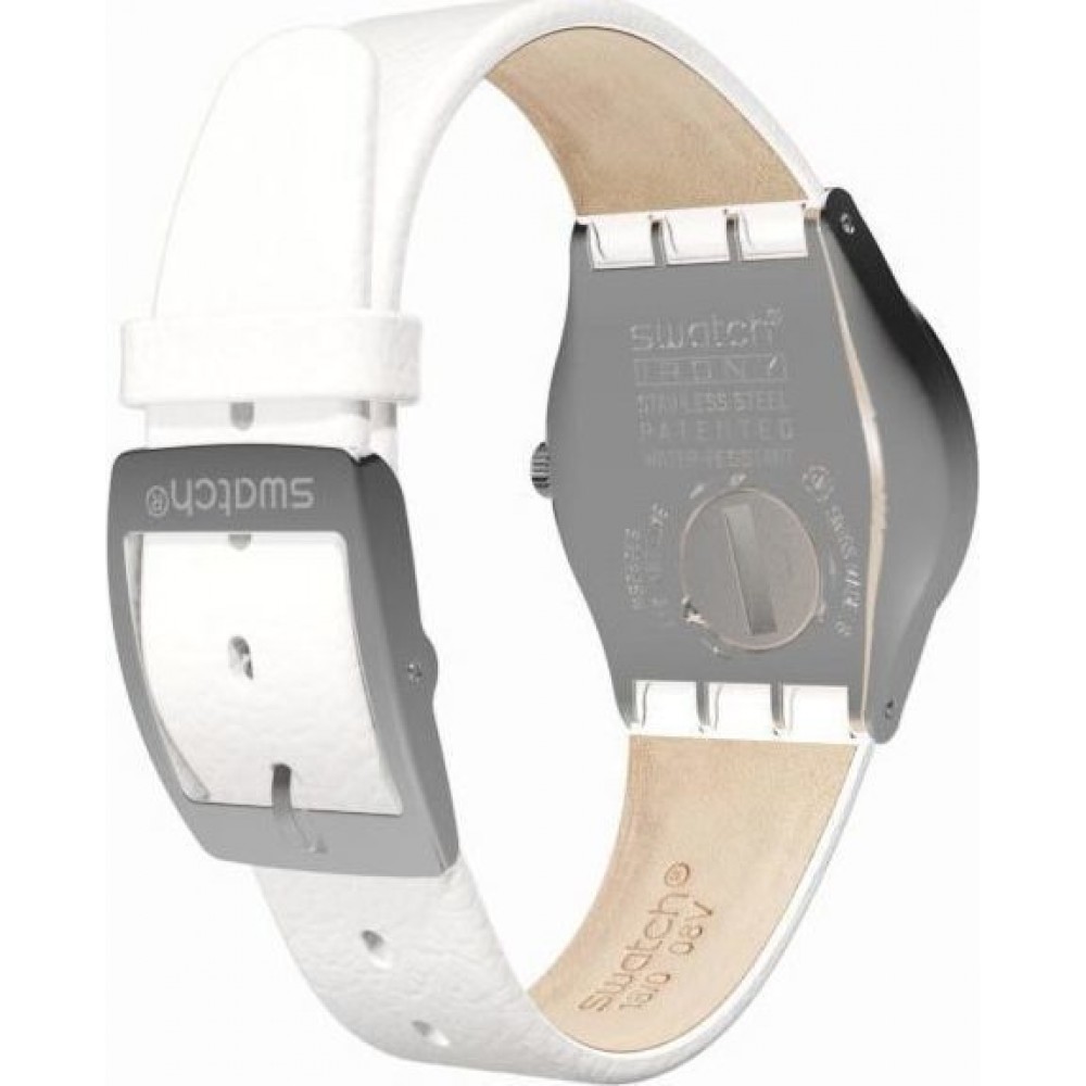 SWATCH AFTER DINNER White Leather Strap YLS201