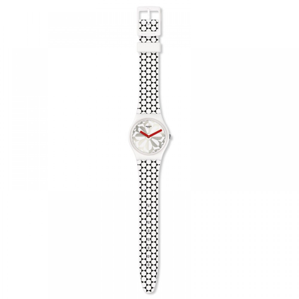 SWATCH RUCHE Ασπρόμαυρο Λουράκι Σιλικόνης GW186