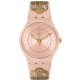 SWATCH EMBROIDERY Pink Synthetic Leather Strap SUOP108