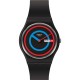 SWATCH CIRCLING BLACK Ρολόι μαύρο λουράκι σιλικόνης SO28B706