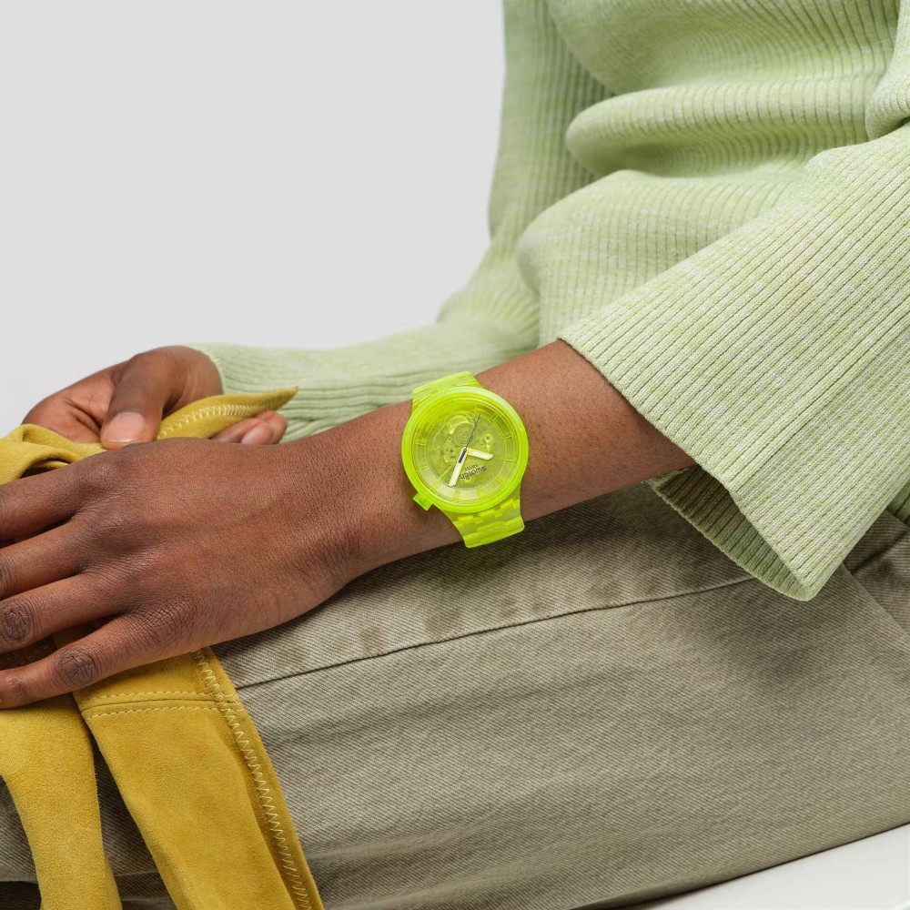 SWATCH COLORS OF JOY YELLOW  JOY Ρολόι Κίτρινο Λουράκι Σιλικόνης SB05J103