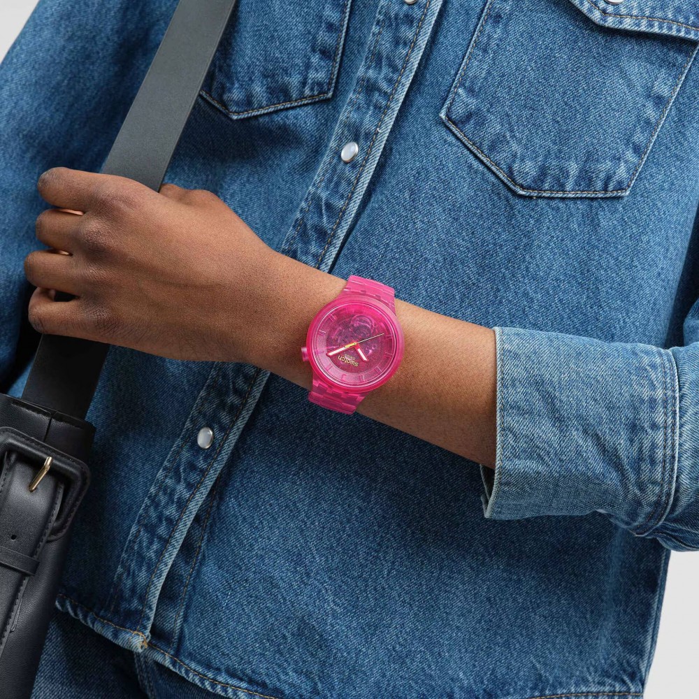 SWATCH COLORS OF JOY PINK JOY Ρολόι Ροζ Λουράκι Σιλικόνης SB05P102 SWATCH COLORS OF JOY PINK JOY Ρολόι Ροζ Λουράκι Σιλικόνης SB05P102