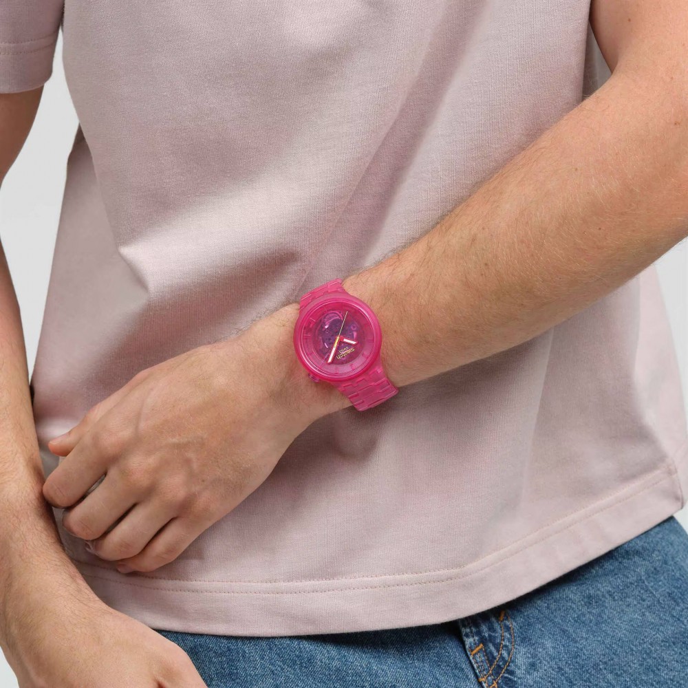 SWATCH COLORS OF JOY PINK JOY Ρολόι Ροζ Λουράκι Σιλικόνης SB05P102 SWATCH COLORS OF JOY PINK JOY Ρολόι Ροζ Λουράκι Σιλικόνης SB05P102