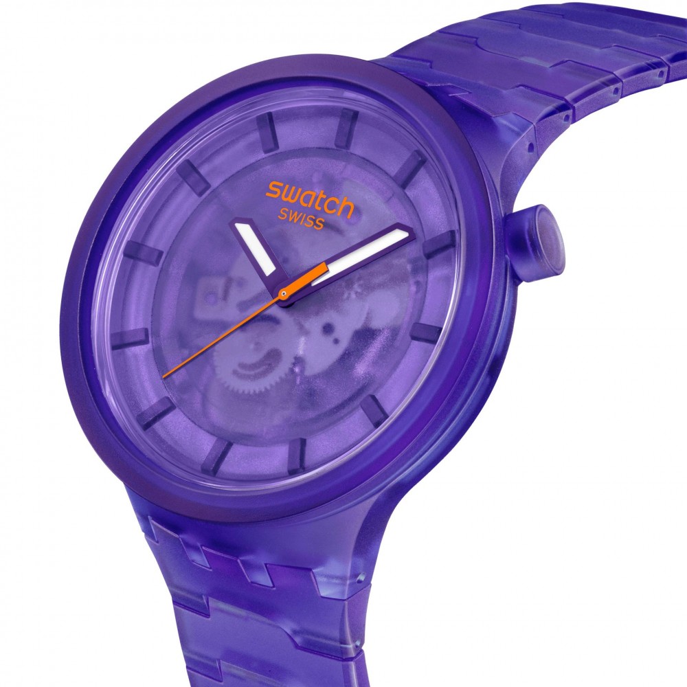 SWATCH COLORS OF JOY PURPLE JOY Ρολόι Tιρκουάζ Λουράκι Σιλικόνης SB05V103