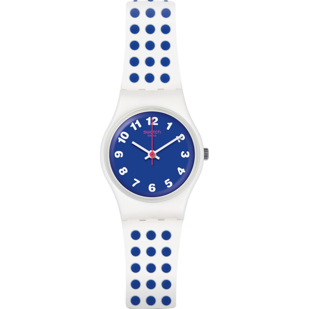 SWATCH BLUEDOTS White & Blue silicone strap LW159 
