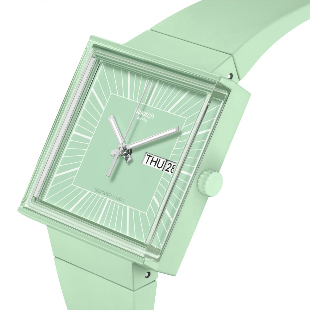 SWATCH WHAT IF…MINT? Ρολόι Unisex Πράσινο Βιολογικής Προέλευσης λουράκι SO34G701 SWATCH WHAT IF…MINT? Ρολόι Unisex Πράσινο Βιολογικής Προέλευσης λουράκι SO34G701