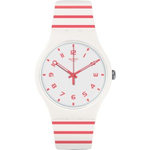 SWATCH REDURE White & Red Silicone Strap SUOW150 
