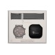 TECHMADE Dynamic 2 Smartwatch Γκρι Λουράκι Σιλικόνης + Bluetooth ακουστικά TM-DYNAMIC2-GY