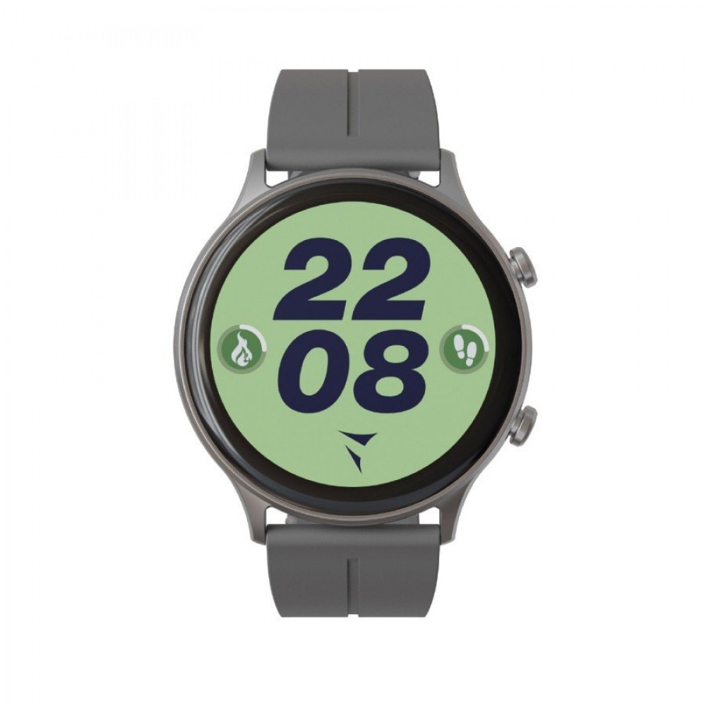 TECHMADE Dynamic 2 Smartwatch Γκρι Λουράκι Σιλικόνης + Bluetooth ακουστικά TM-DYNAMIC2-GY