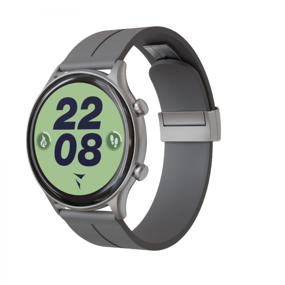 TECHMADE Dynamic 2 Smartwatch Γκρι Λουράκι Σιλικόνης + Bluetooth ακουστικά TM-DYNAMIC2-GY