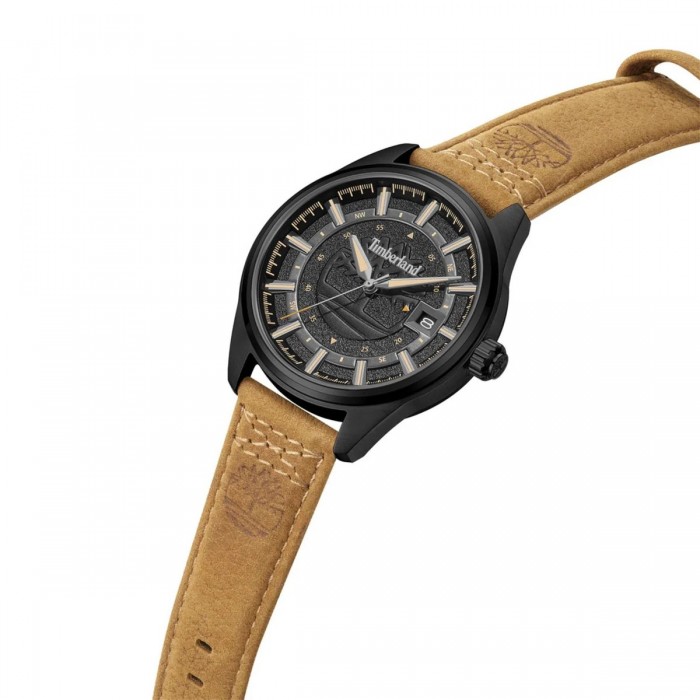 TIMBERLAND Small Northbridge Χρονογράφος Ρολόι Καφέ Δερμάτινο λουράκι TDWGB0109803