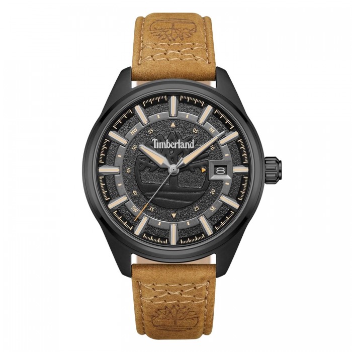 TIMBERLAND Small Northbridge Χρονογράφος Ρολόι Καφέ Δερμάτινο λουράκι TDWGB0109803