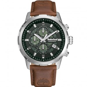 TIMBERLAND Hampton Harbour Χρονογράφος Ρολόι Καφέ Δερμάτινο λουράκι TDWGC0109102