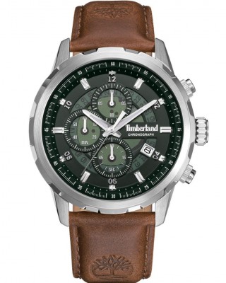 TIMBERLAND Hampton Harbour Χρονογράφος Ρολόι Καφέ Δερμάτινο λουράκι TDWGC0109102