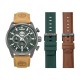 TIMBERLAND Henniker II BOXSET Chronograph Ρολόι Καφέ Δερμάτινο λουράκι TDWGQ00949X2