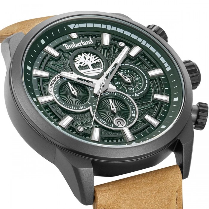 TIMBERLAND Henniker II BOXSET Chronograph Ρολόι Καφέ Δερμάτινο λουράκι TDWGQ00949X2