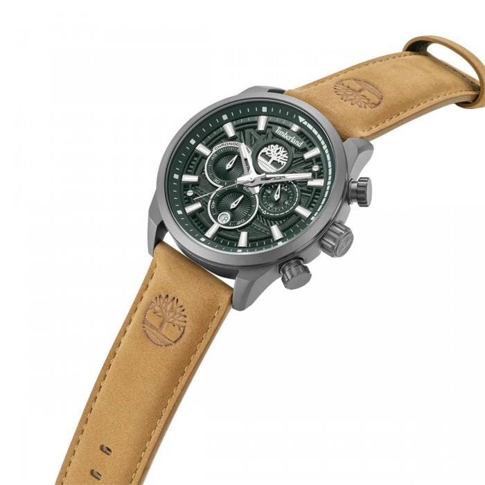 TIMBERLAND Henniker II BOXSET Chronograph Ρολόι Καφέ Δερμάτινο λουράκι TDWGQ00949X2