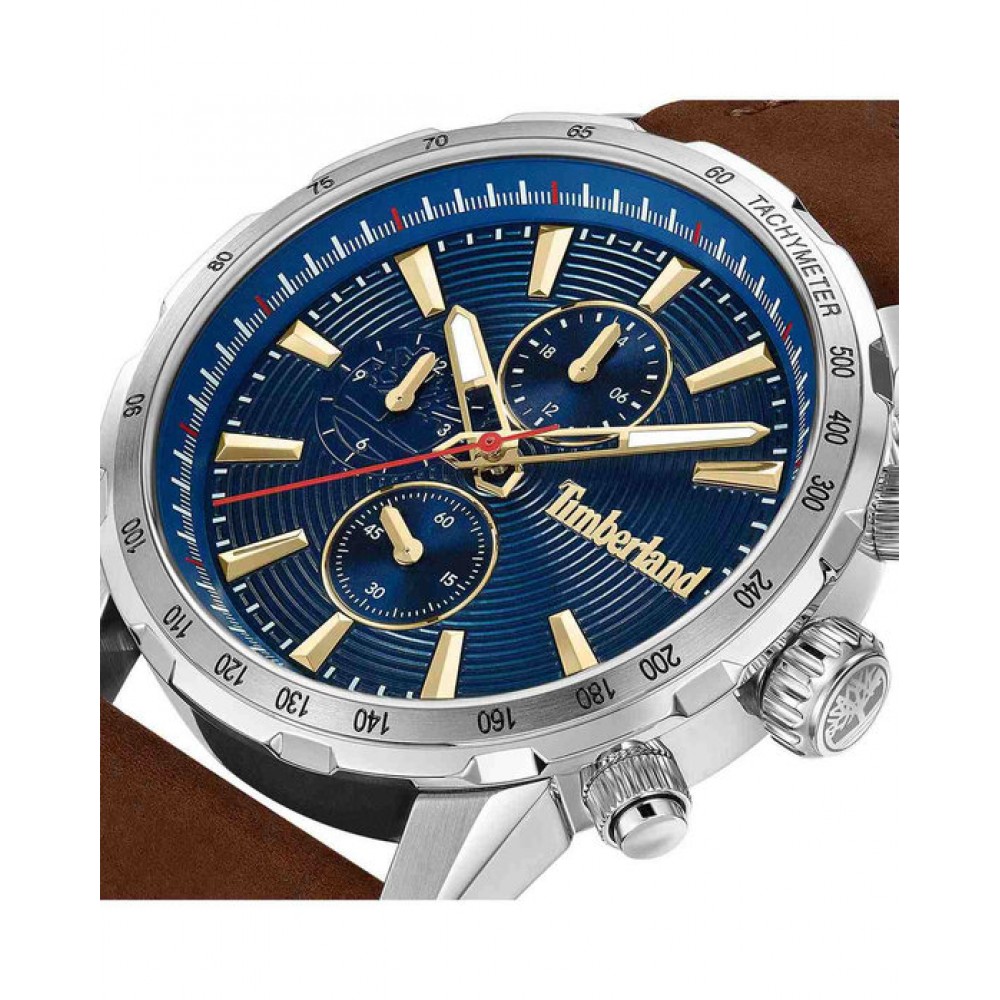 TIMBERLAND KENNEBUNK Ρολόι Χρονογράφος Καφέ Δερμάτινο λουράκι TDWGF0041501