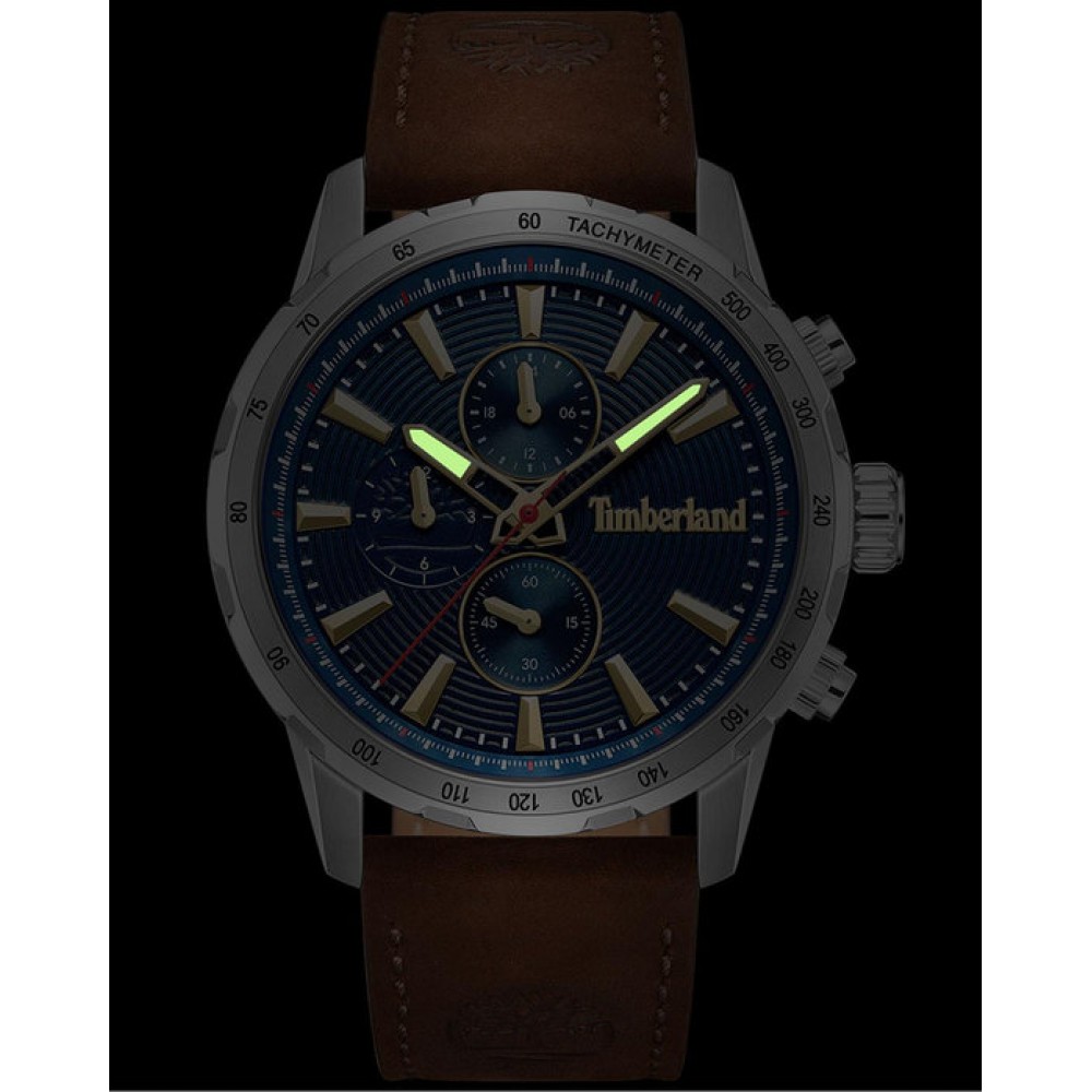 TIMBERLAND KENNEBUNK Ρολόι Χρονογράφος Καφέ Δερμάτινο λουράκι TDWGF0041501