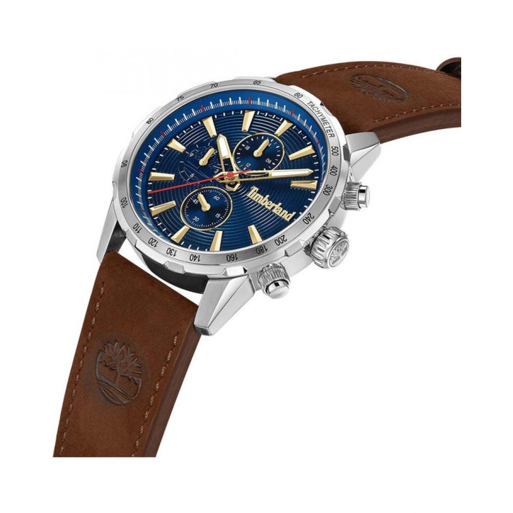 TIMBERLAND KENNEBUNK Ρολόι Χρονογράφος Καφέ Δερμάτινο λουράκι TDWGF0041501
