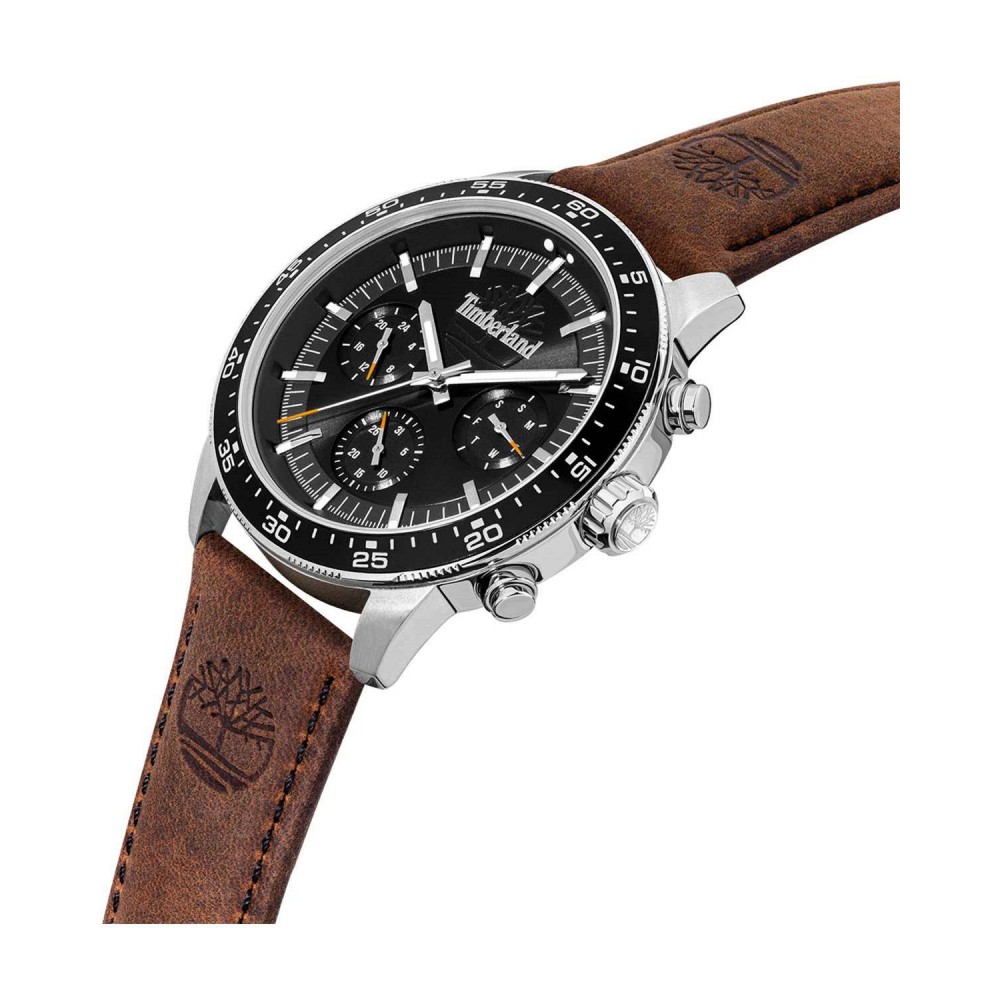 TIMBERLAND Parkman Ρολόι Ανδρικό Καφέ Δερμάτινο λουράκι TDWGF0029002