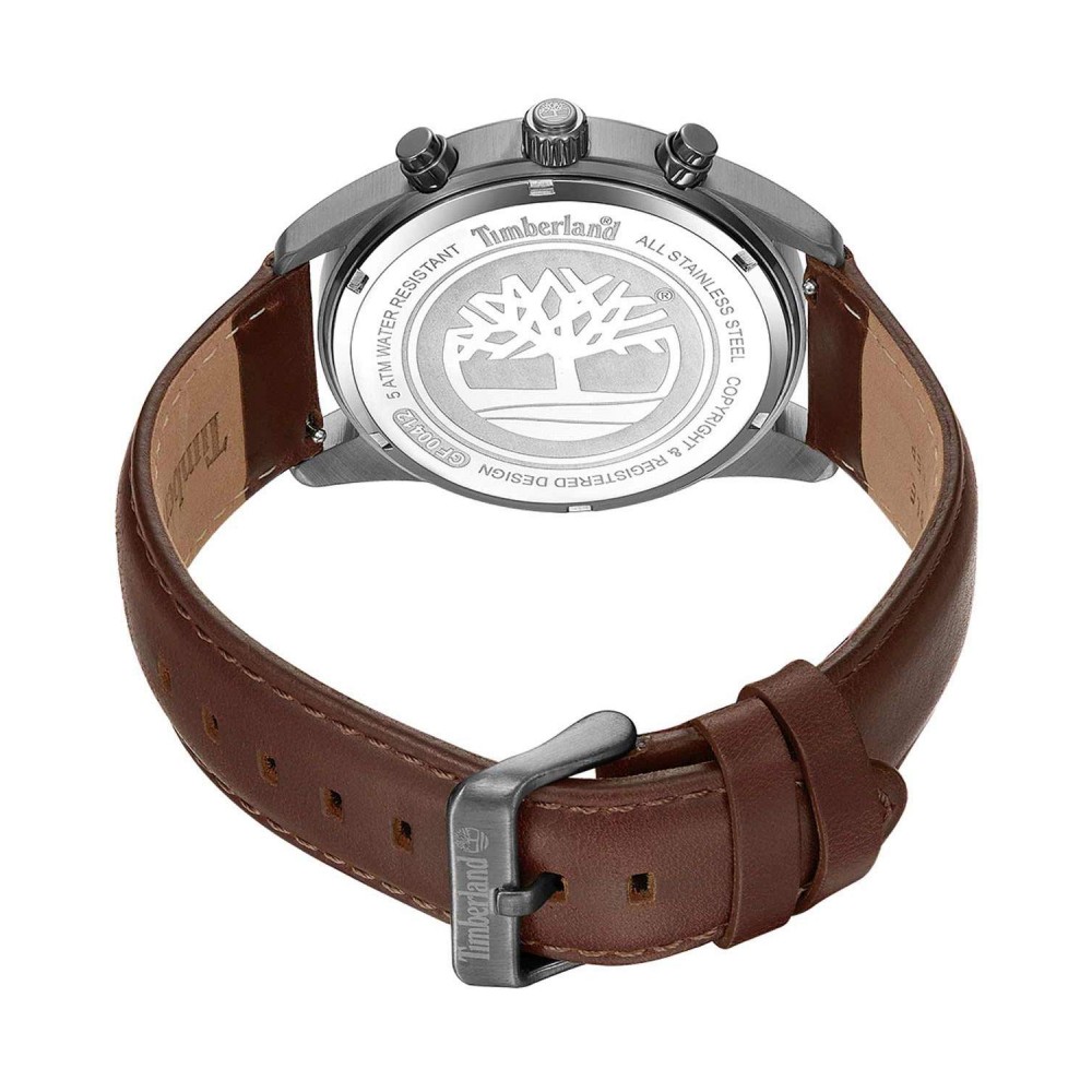 TIMBERLAND Northbridge Dual Time Ρολόι Ανδρικό Καφέ Δερμάτινο λουράκι TDWGF0041201