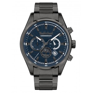 TIMBERLAND Aldridge Men's Watch Dual Time Μαύρο Ανοξείδωτο Ατσάλι Μπρασελέ TDWGI2102405 