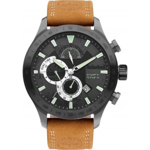 TIMBERLAND NICKERSON Men's Watch Chronograph Brown Leather strap TDWGF2100202  