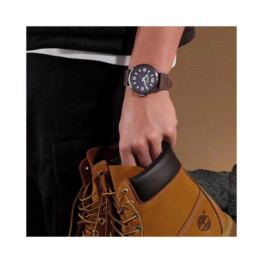 TIMBERLAND Sheepscot Ρολόι Καφέ Δερμάτινο λουράκι TDWGA2152005