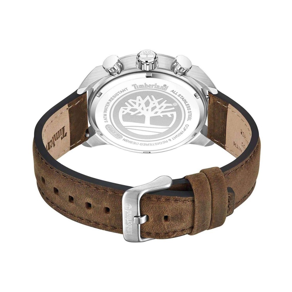 TIMBERLAND Henniker II Ρολόι Καφέ Δερμάτινο λουράκι TDWGF2201106