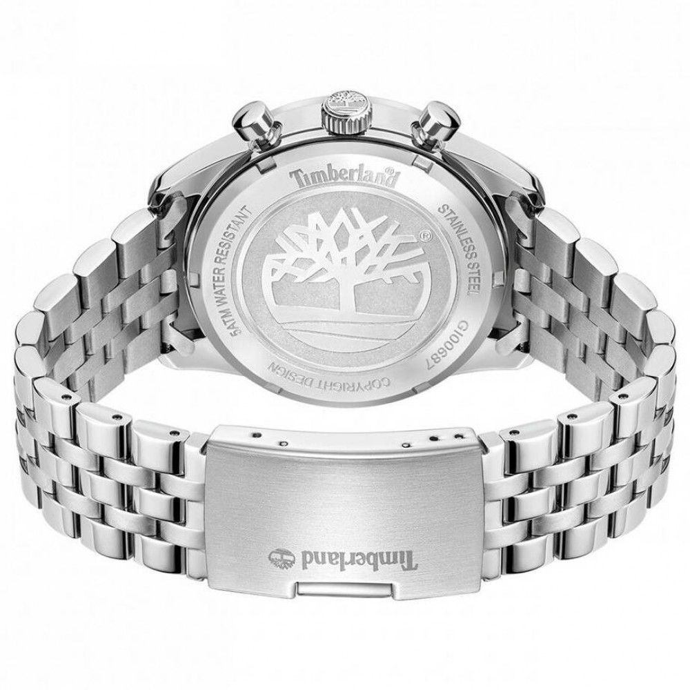TIMBERLAND SHEEPSCOT Ρολόι Ανδρικό Χρονογράφος Ασημί Ανοξείδωτο Ατσάλι μπρασελέ TDWGI0068701