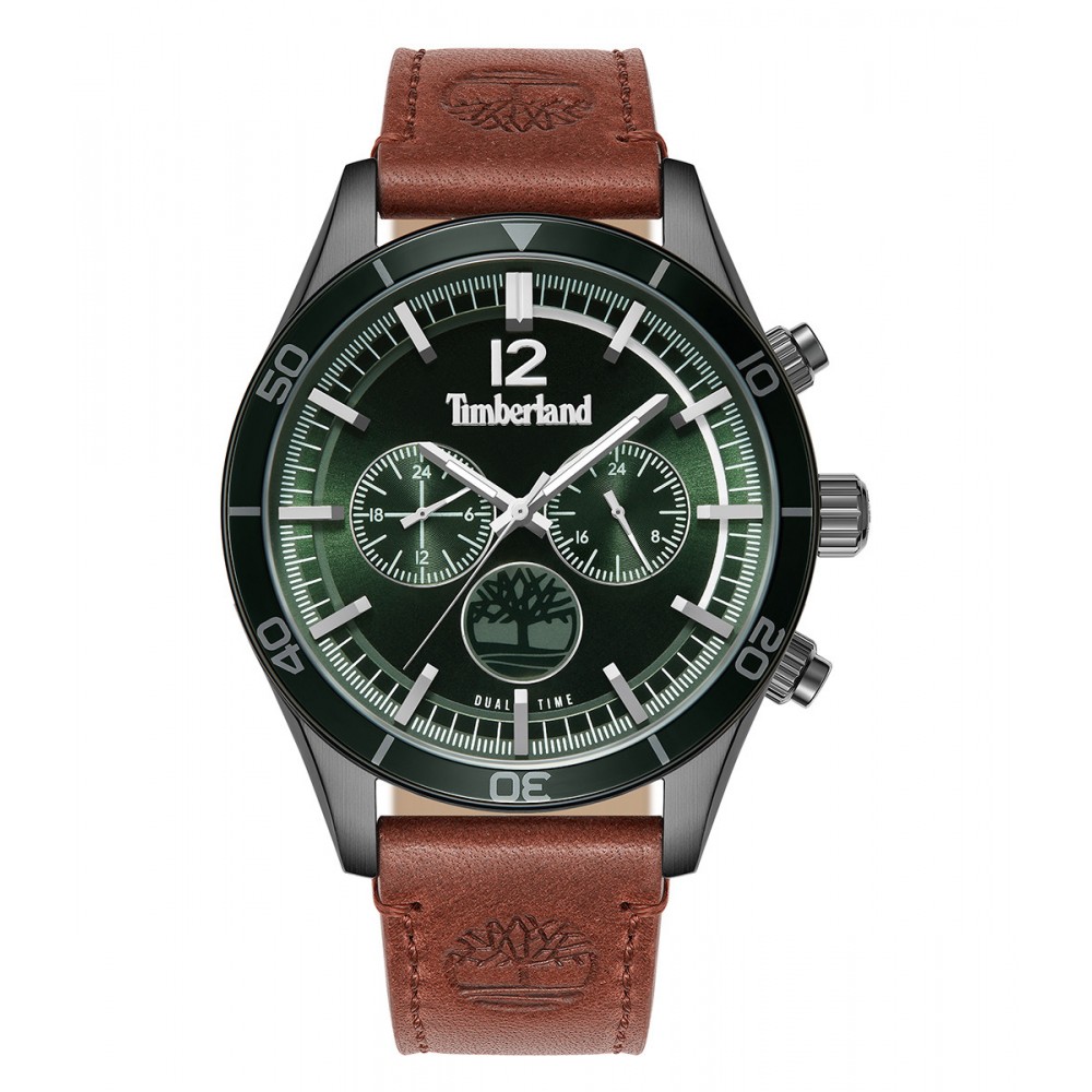 TIMBERLAND ASHMONT Ρολόι Χρονογράφος Καφέ Δερμάτινο λουράκι TDWGF0011203