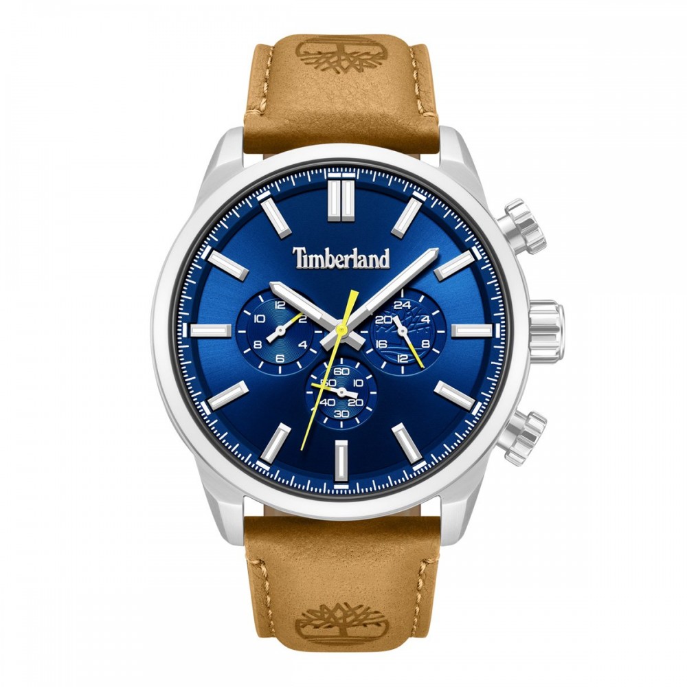 TIMBERLAND Henniker II Chronograph Ρολόι Καφέ Δερμάτινο λουράκι TDWGF0028702M