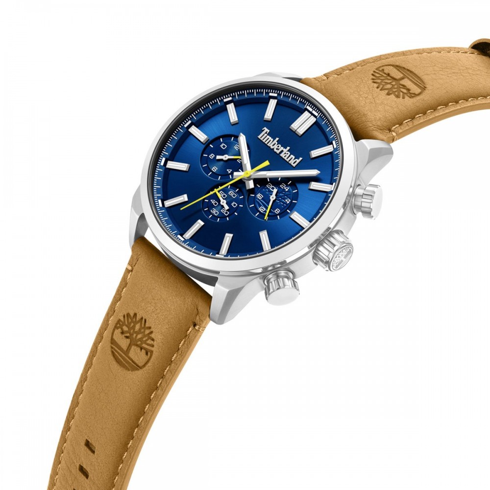 TIMBERLAND Henniker II Chronograph Ρολόι Καφέ Δερμάτινο λουράκι TDWGF0028702M