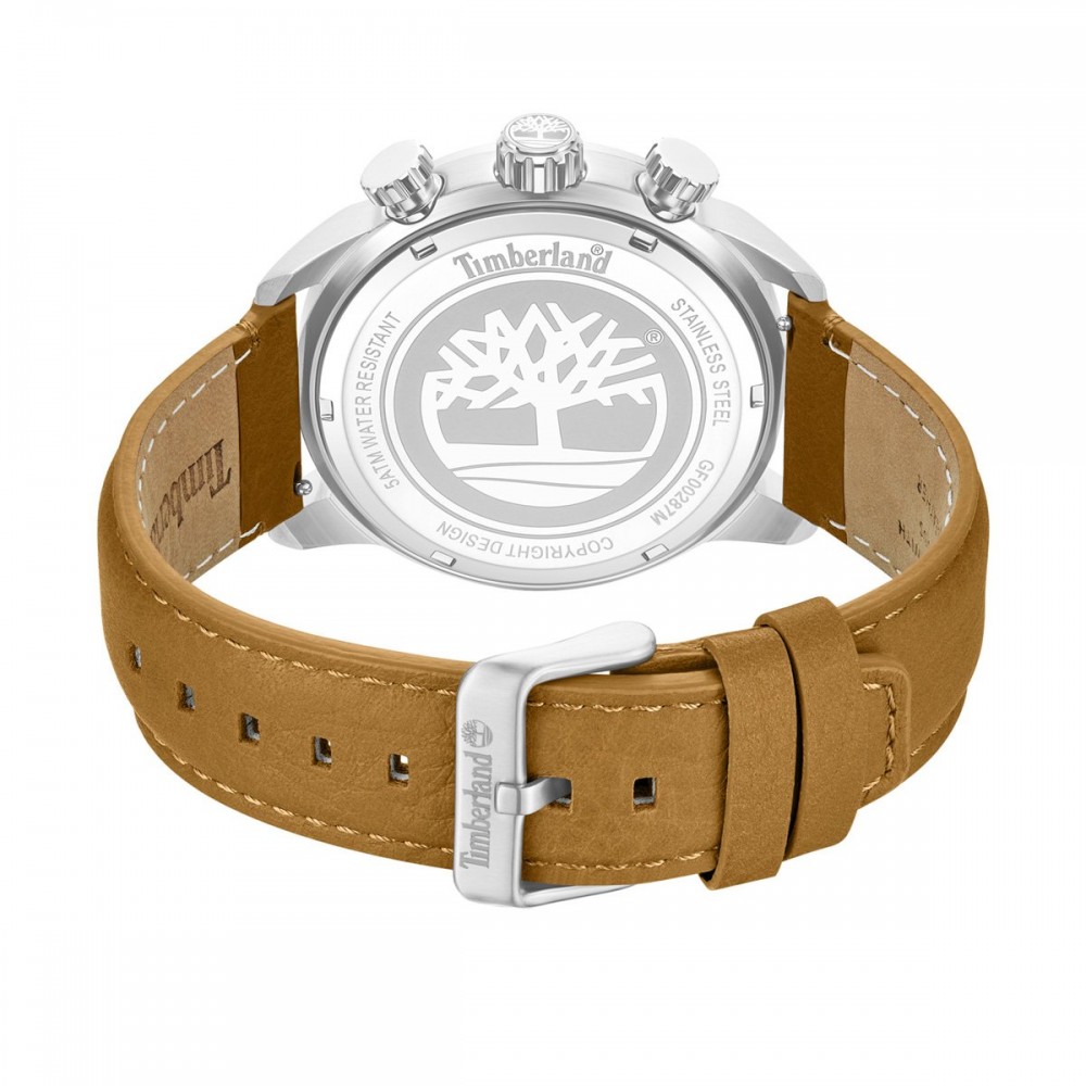 TIMBERLAND Henniker II Chronograph Ρολόι Καφέ Δερμάτινο λουράκι TDWGF0028702M