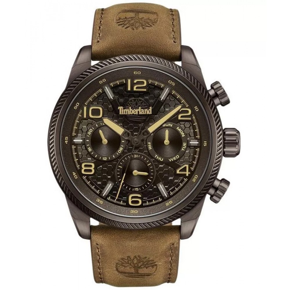 TIMBERLAND Henniker II Ρολόι Καφέ Δερμάτινο λουράκι TDWGF0028706M