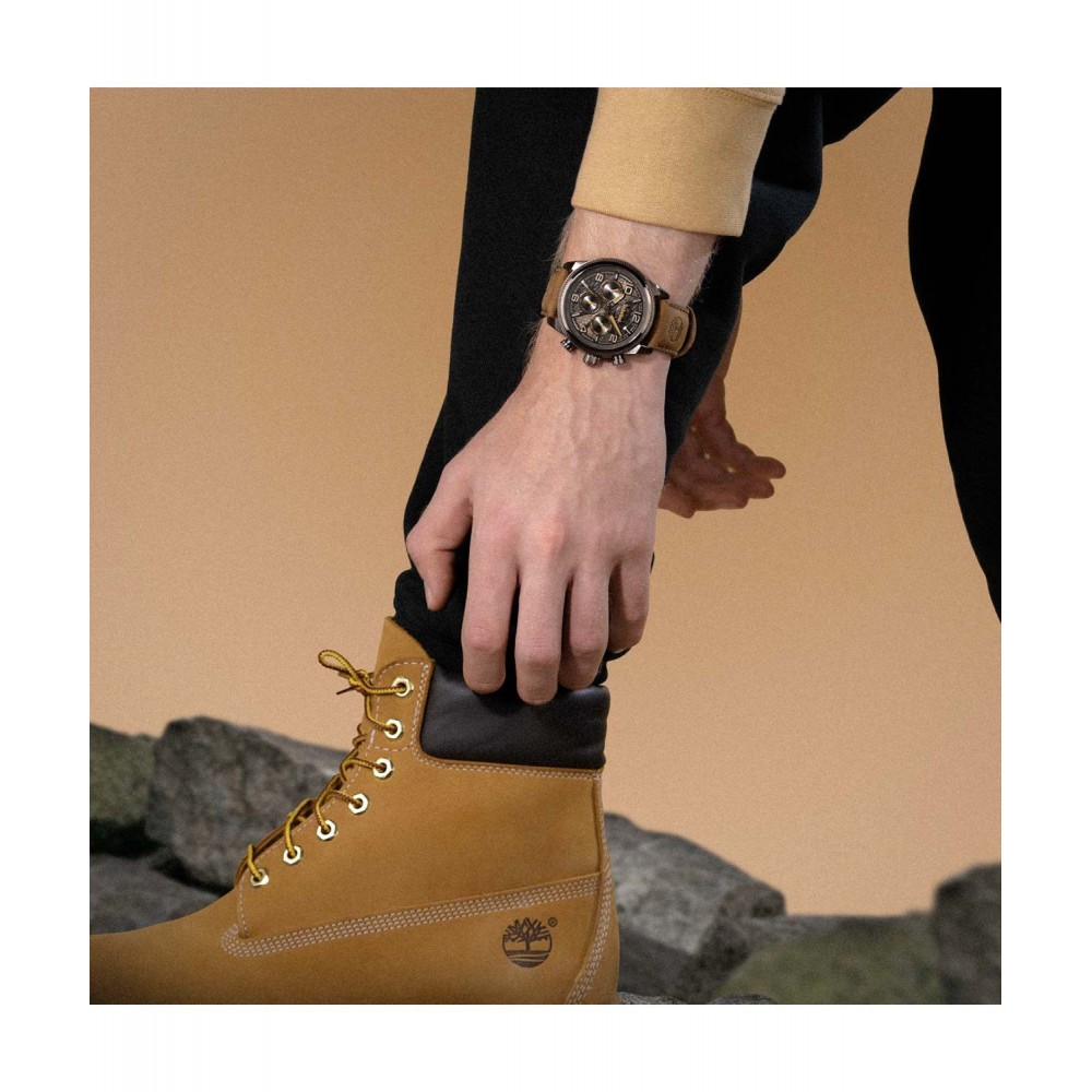 TIMBERLAND Henniker II Ρολόι Καφέ Δερμάτινο λουράκι TDWGF0028706M
