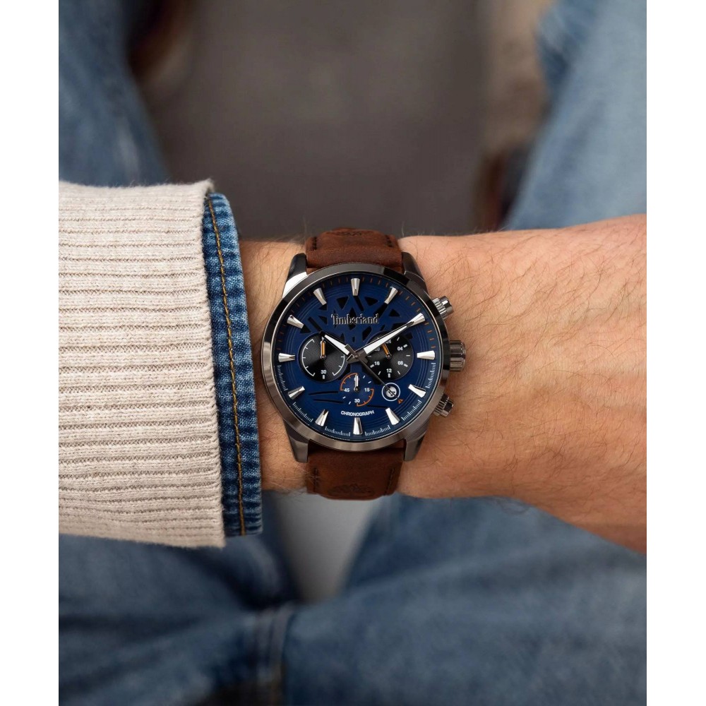 TIMBERLAND Henniker II Dual Time Ρολόι Ανδρικό Καφέ Δερμάτινο λουράκι TDWGF0095001 TIMBERLAND Henniker II Dual Time Ρολόι Ανδρικό Καφέ Δερμάτινο λουράκι TDWGF0095001
